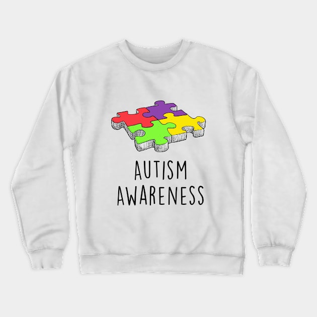 Autism Acceptance Awareness Puzzle Crewneck Sweatshirt by calypso